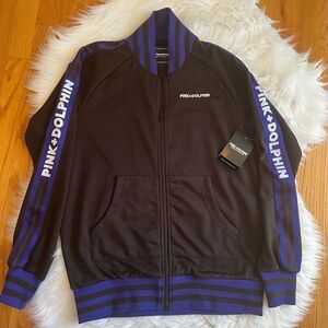 NWT Men’s Pink Dolphin SMU SCRIPT Track Jacket S